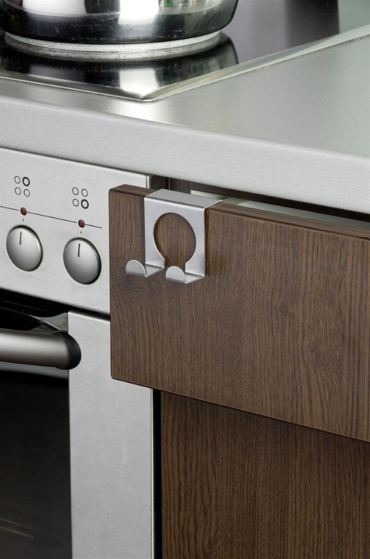 Podwójny haczyk kuchenny na ścierki, stal nierdzewna