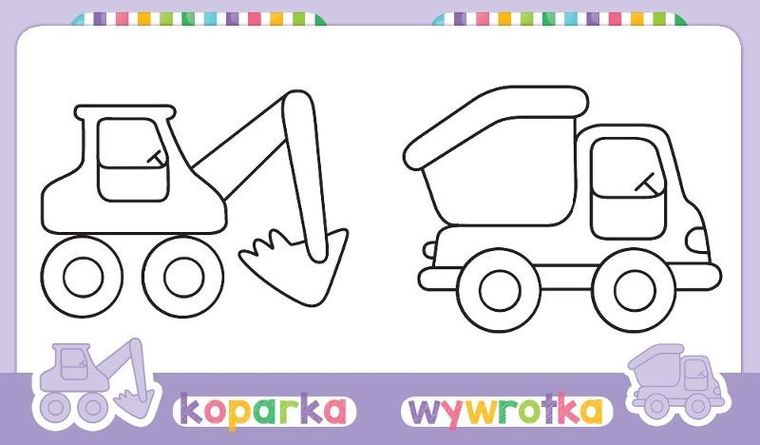 Pojazdy. Kolorowanka malucha