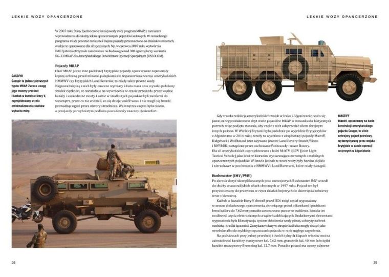 Pojazdy wojsk specjalnych. Wozy terenowe, MRAP-y, motocykle, quady