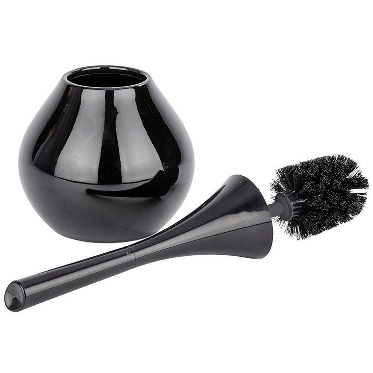 Pojemnik na szczotkę, Flakon black + szczotka wc