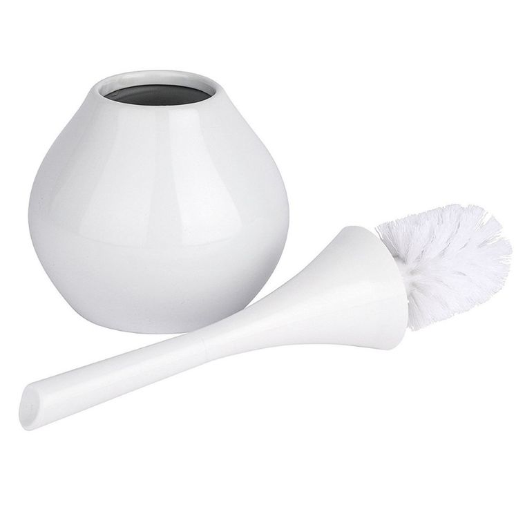 Pojemnik na szczotkę, Flakon white + szczotka wc