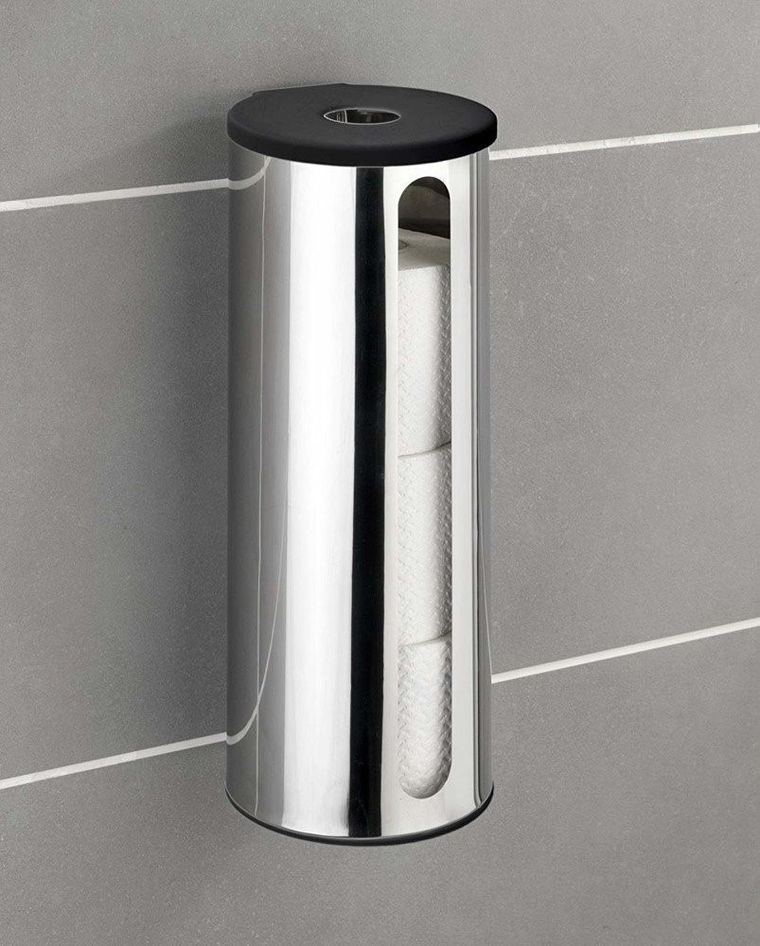 Pojemnik na zapasowe rolki papieru toaletowego, stalowy