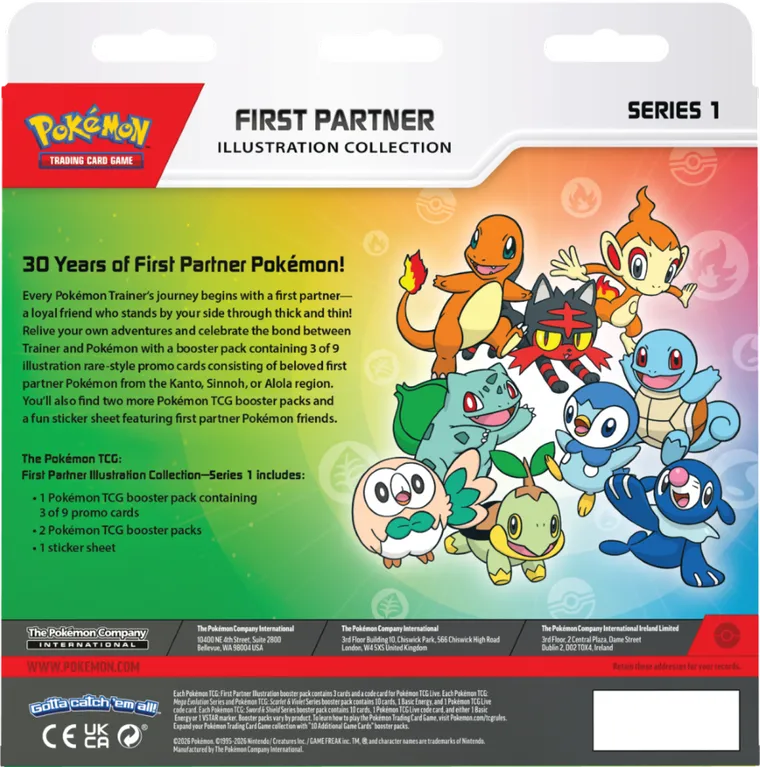 Pokemon TCG: First Partner, Illustration Collection, Series 1, gra karciana, dodatek