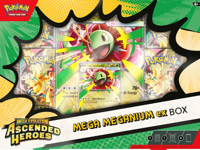 Pokemon TCG: Mega Evolution, Ascended Heroes, Mega Meganium ex Box, gra karciana