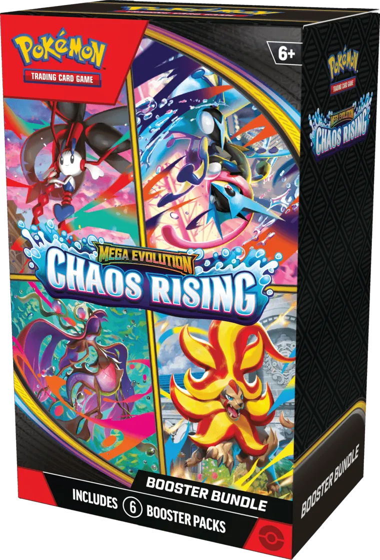 Pokemon TCG: Mega Evolution, Chaos Rising, Booster Bundle, gra karciana, dodatek