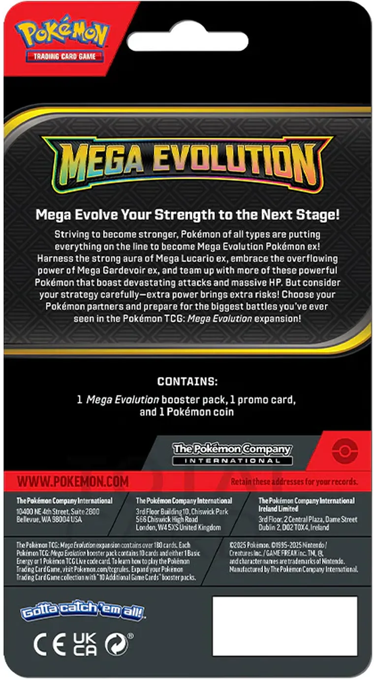 Pokemon TCG: Mega Evolution, Checklane Blister, Drifloon, gra karciana, dodatek