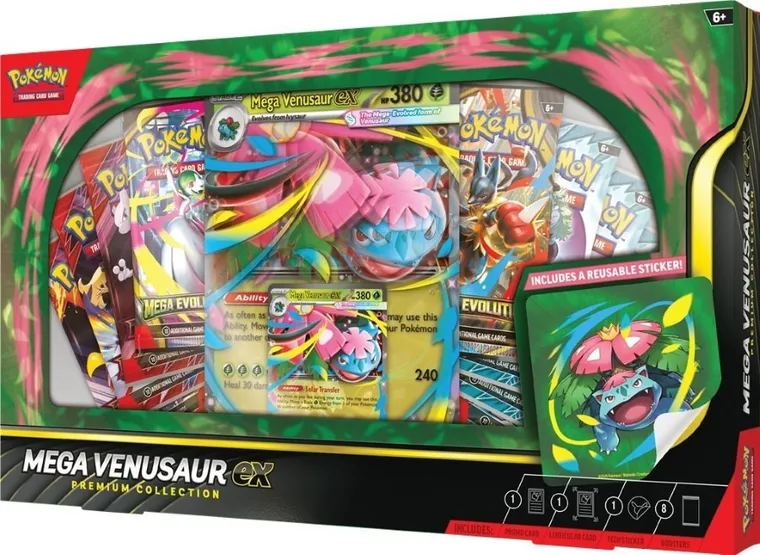Pokemon TCG: Mega Venusaur ex, Premium Collection, gra karciana