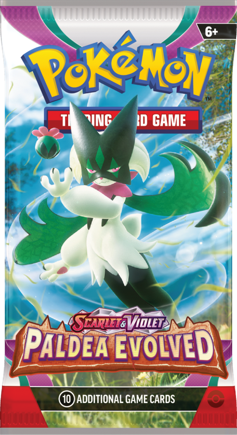 Pokemon TCG: Scarlet & Violet, Paldea Evolved, Booster, gra karciana, dodatek, 1 szt.