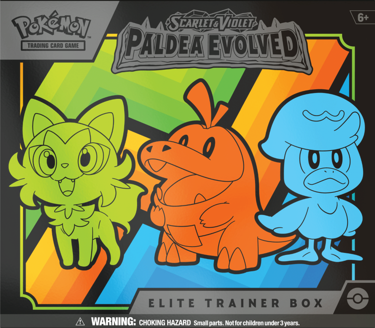 Pokemon TCG: Scarlet & Violet, Paldea Evolved, ETB Elite Trainer Box, gra karciana