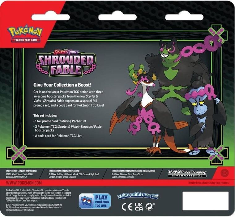 Pokemon TCG: Scarlet & Violet, Shrouded Fable, Pecharunt, gra karciana, dodatek