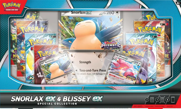 Pokemon TCG: Snorlax Ex & Blissey Ex, Special Collection, gra karciana, booster
