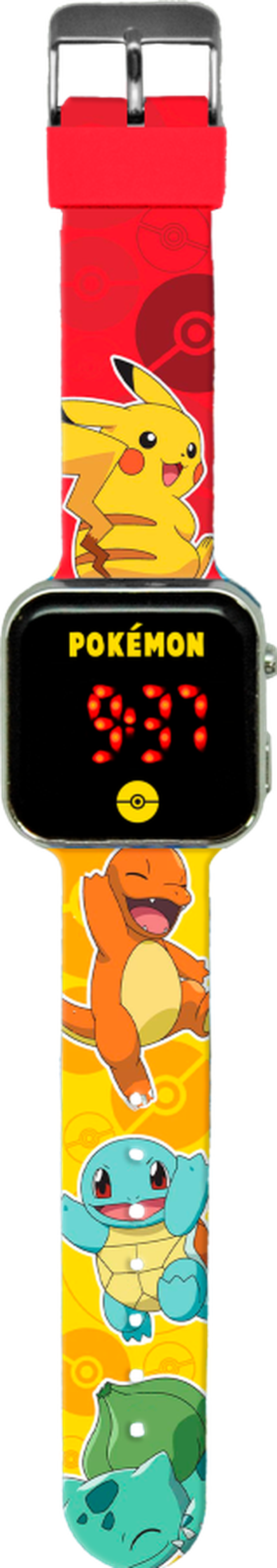 Pokemon, zegarek LED z kalendarzem