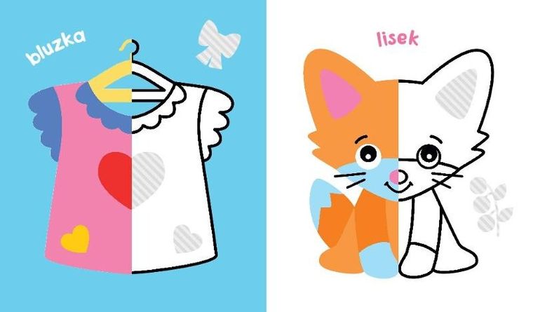 Pół i pół. Kolorowanka malucha z lalką