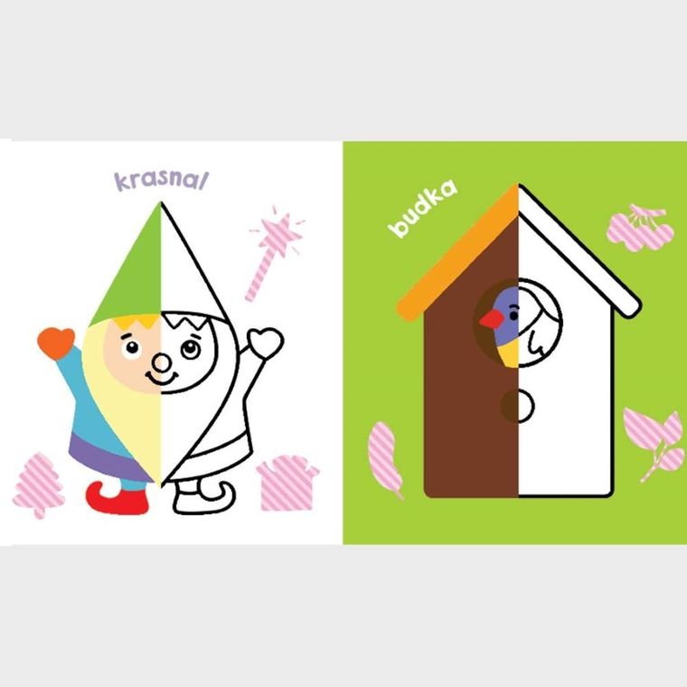 Pół i pół. Kolorowanka malucha z myszką