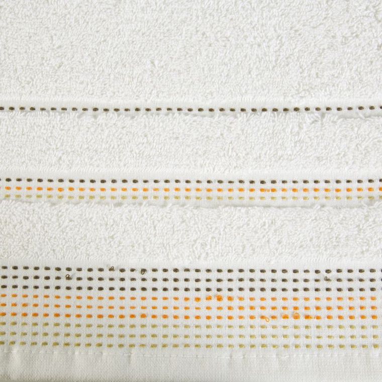 Pola, ręcznik z trzykolorową bordiurą w formie fastrygi, 70-140 cm