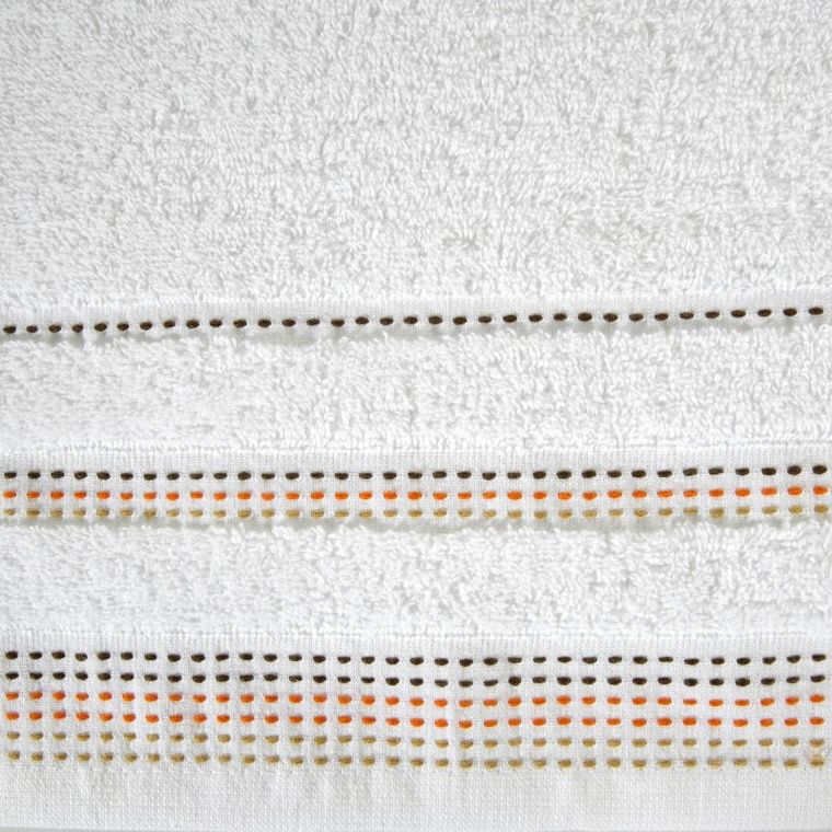 Pola, ręcznik z trzykolorową bordiurą w formie fastrygi, 70-140 cm