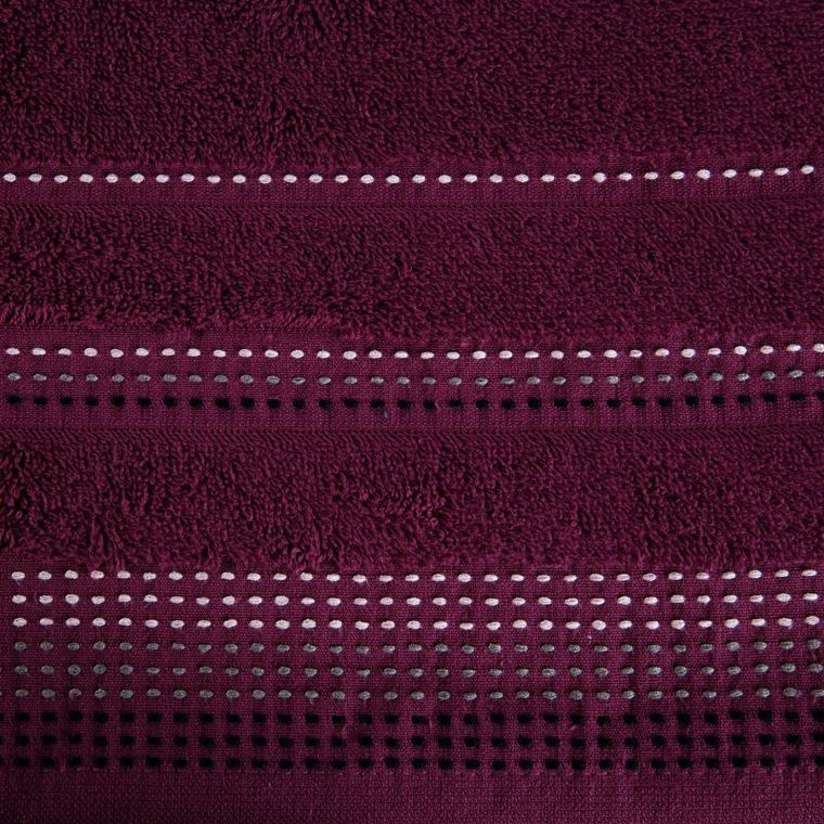 Pola, ręcznik z trzykolorową bordiurą w formie fastrygi, 70-140 cm