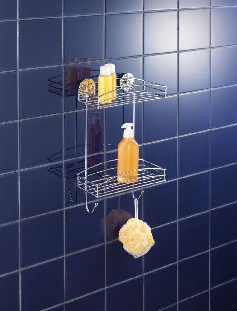 Półka łazienkowa, dwupoziomowa, mocowanie Vacuum-Loc