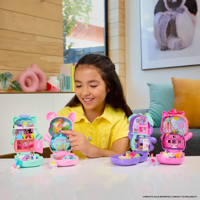 Polly Pocket, Kucykowe rodeo, zestaw kompaktowy z figurką i akcesoriami