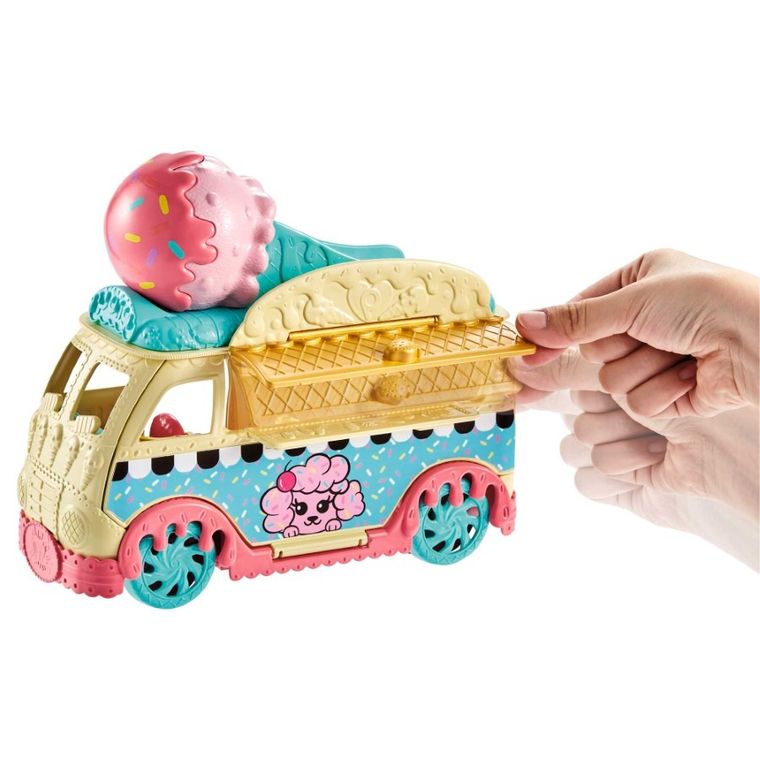 Polly Pocket, Modna mobilna lodziarnia, zestaw z laleczkami i akcesoriami