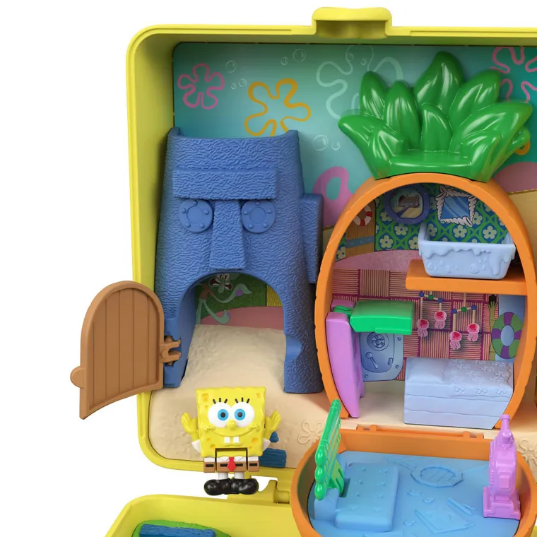 Polly Pocket, SpongeBob Kanciastoporty, zestaw kompaktowy do zabawy