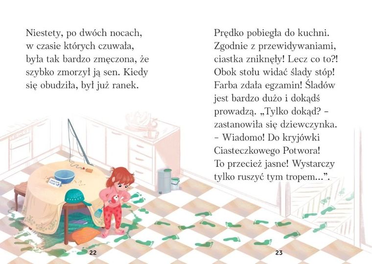 Polowanie na ciasteczkowego potwora. Duże litery