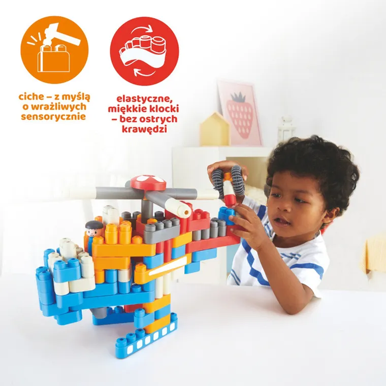 PolyM, Lotnisko, klocki konstrukcyjne, 142 elementów