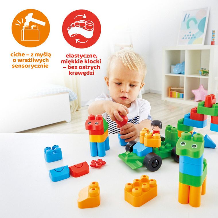 PolyM, Miasto, klocki konstrukcyjne, 50 elementów