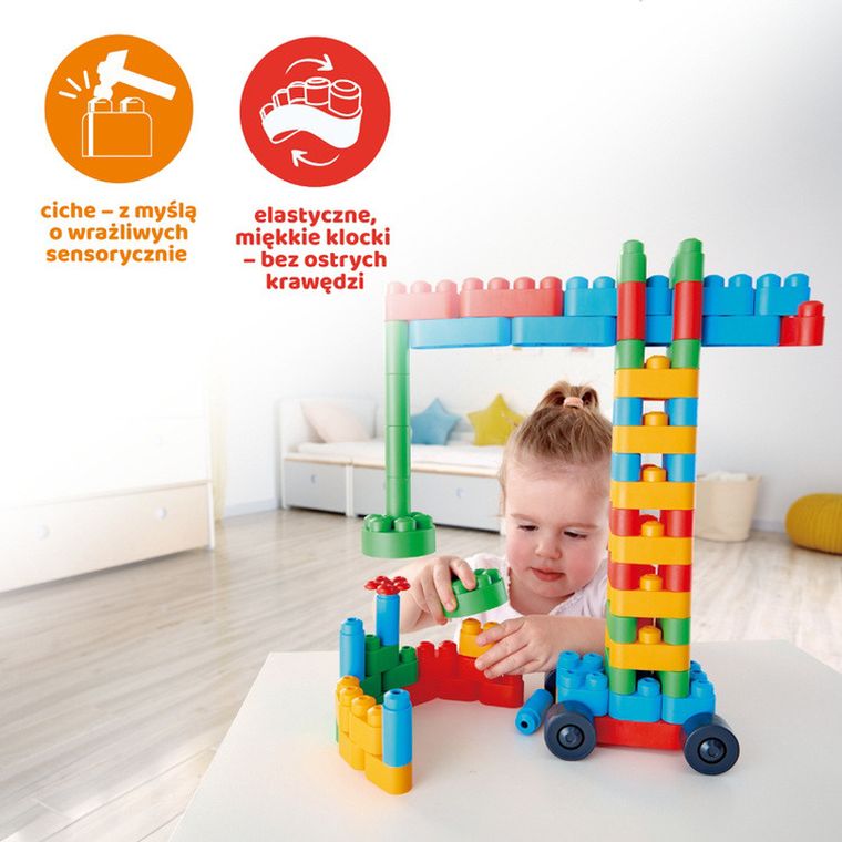 PolyM, Pojazdy budowlane, klocki konstrukcyjne, 80 elementów