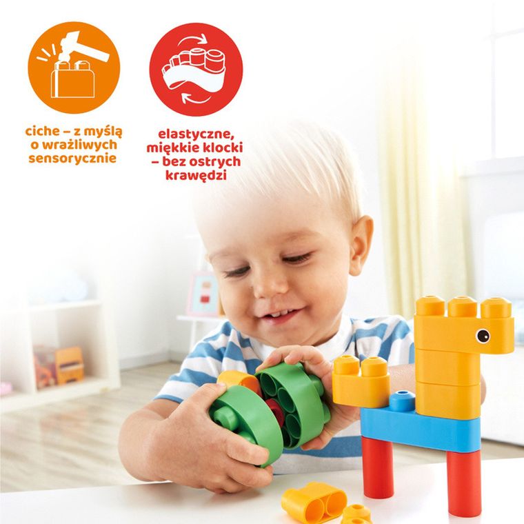 PolyM, Ptaki i zwierzęta, klocki konstrukcyjne, 13 elementów