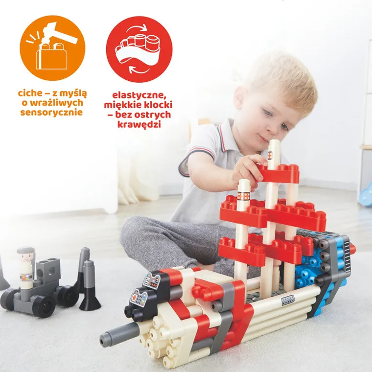 PolyM, Rakieta, klocki konstrukcyjne, 138 elementów