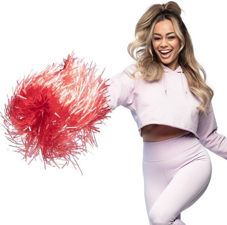 Pompon cheerliderki, czerwony