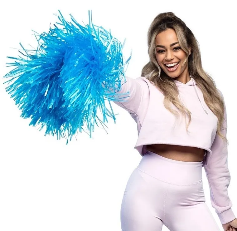 Pompon, cheerliderki, niebieski