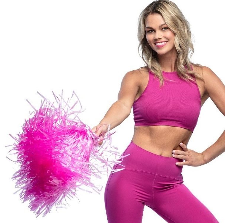 Pompon, cheerliderki, różowy