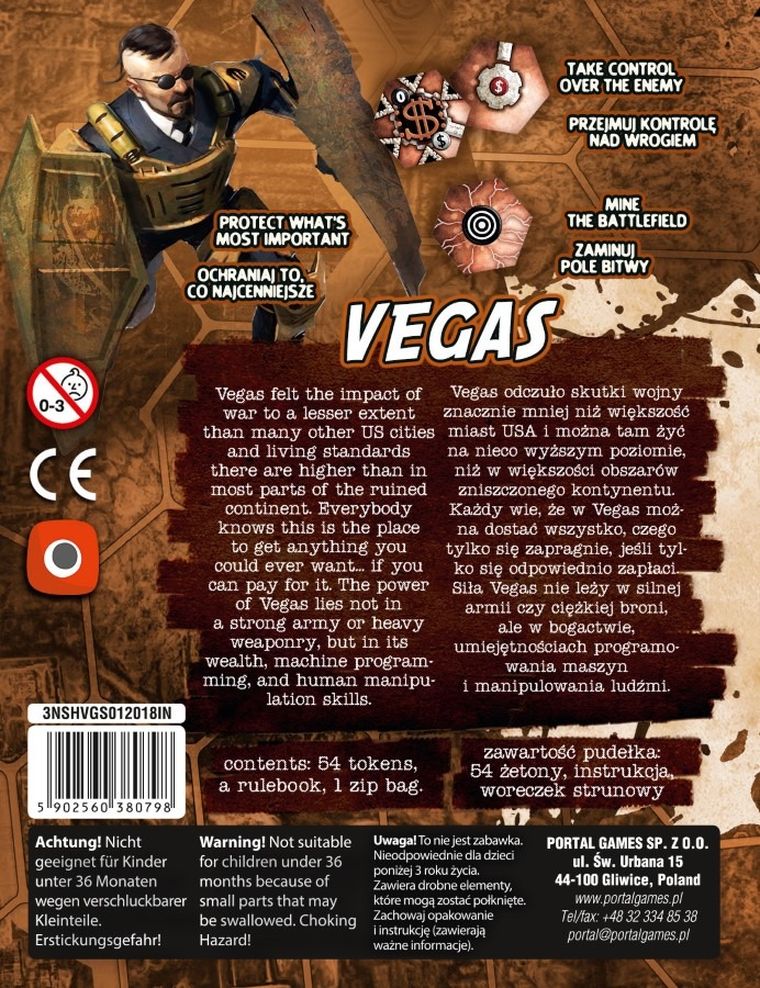Portal Games, Neuroshima Hex: Vegas (edycja 3.0), dodatek, gra strategiczna