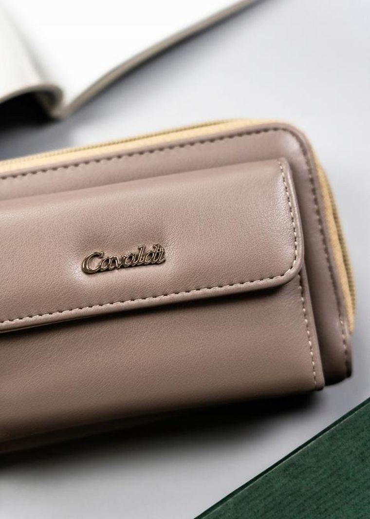 Portfel, beżowy, skóra ekologiczna, Cavaldi