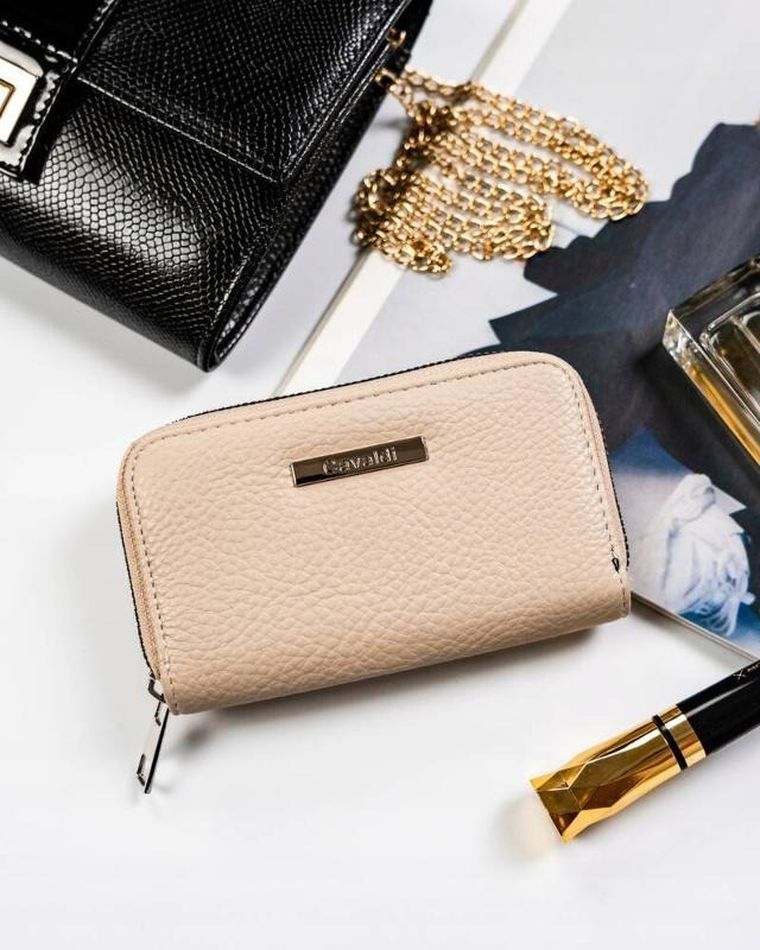 Portfel, beżowy, skóra ekologiczna, Cavaldi