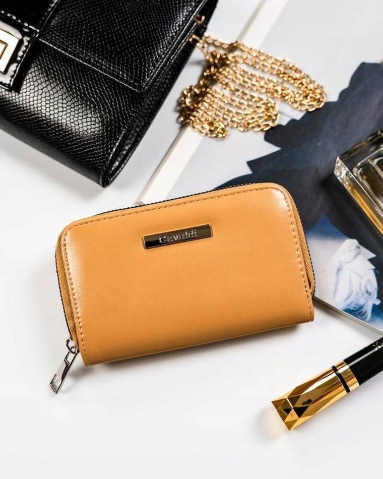 Portfel, beżowy, skóra ekologiczna, Cavaldi