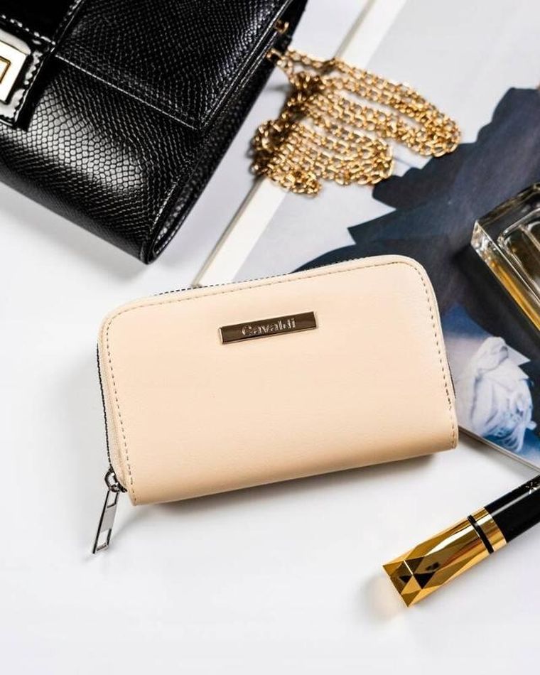 Portfel, beżowy, skóra ekologiczna, Cavaldi