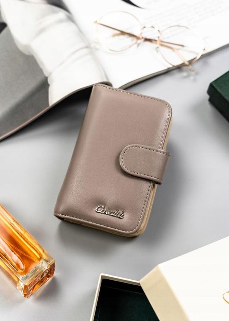 Portfel, beżowy, skóra ekologiczna, Cavaldi