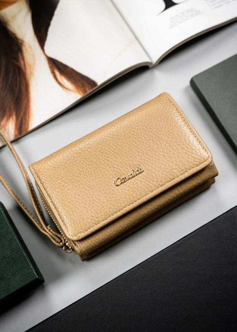 Portfel, beżowy, skóra ekologiczna, Cavaldi