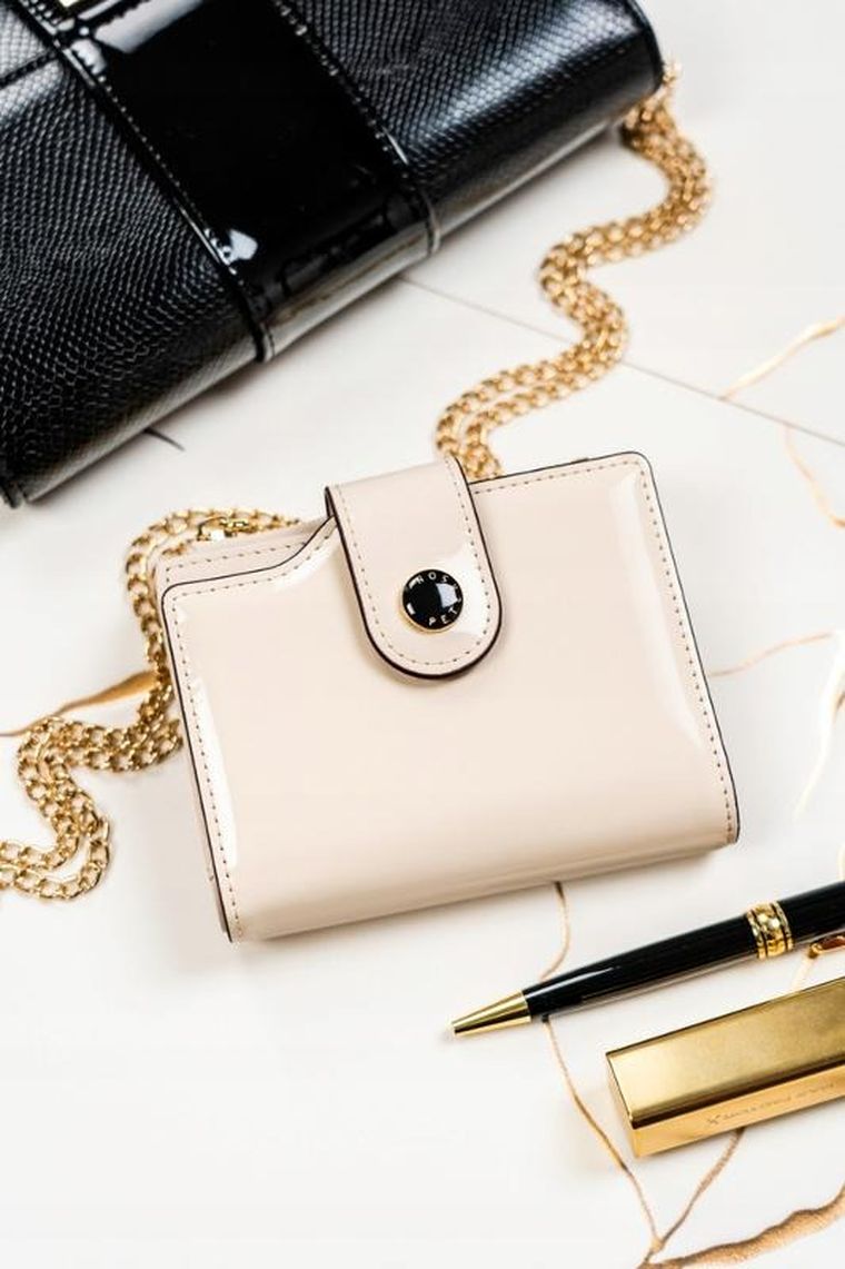 Portfel, beżowy, skóra ekologiczna, Peterson