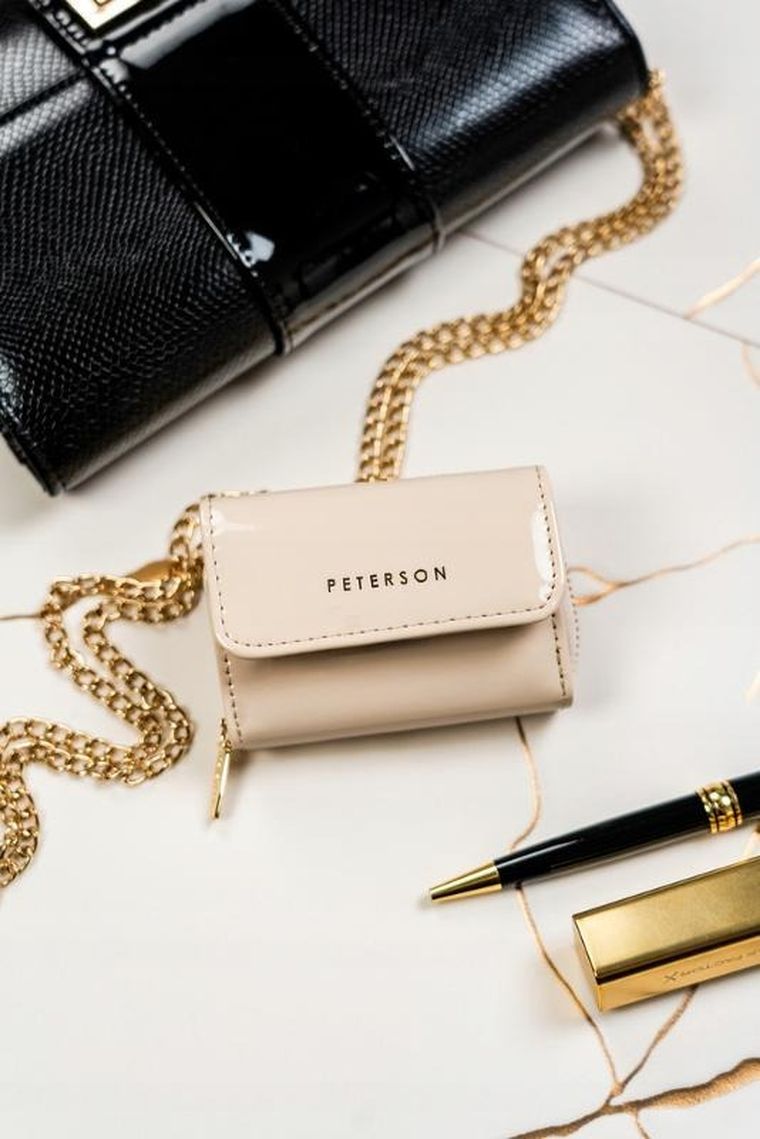 Portfel, beżowy, skóra ekologiczna, Peterson