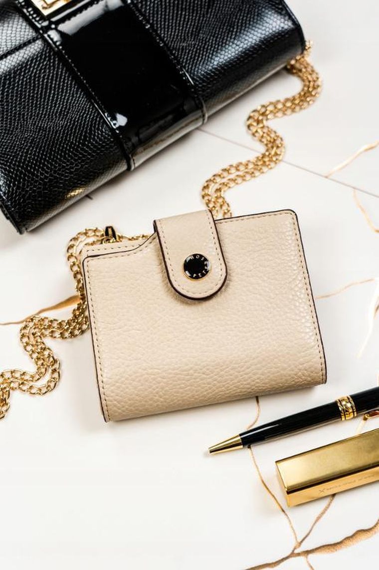 Portfel, beżowy, skóra ekologiczna, Peterson