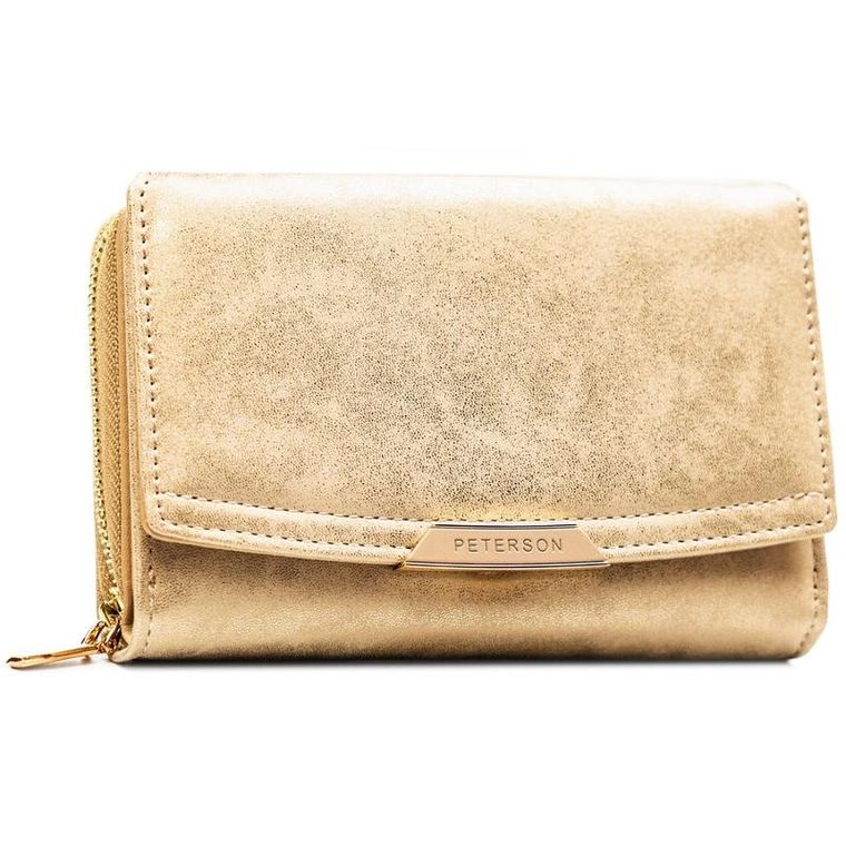 Portfel, beżowy, skóra ekologiczna, Peterson