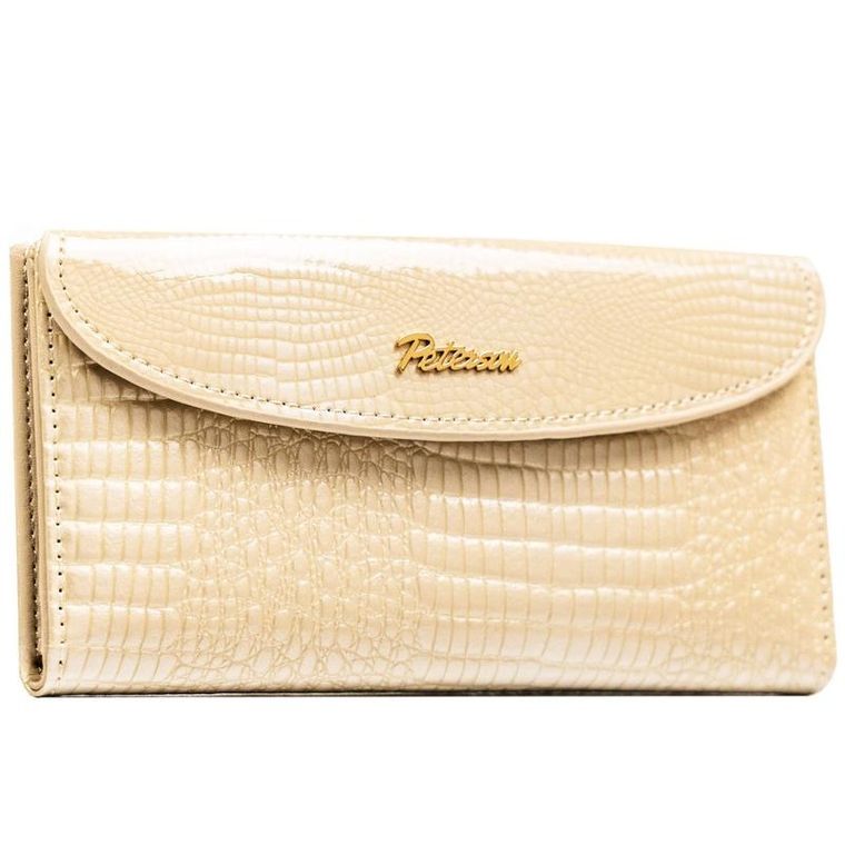 Portfel, beżowy, skóra ekologiczna, Peterson