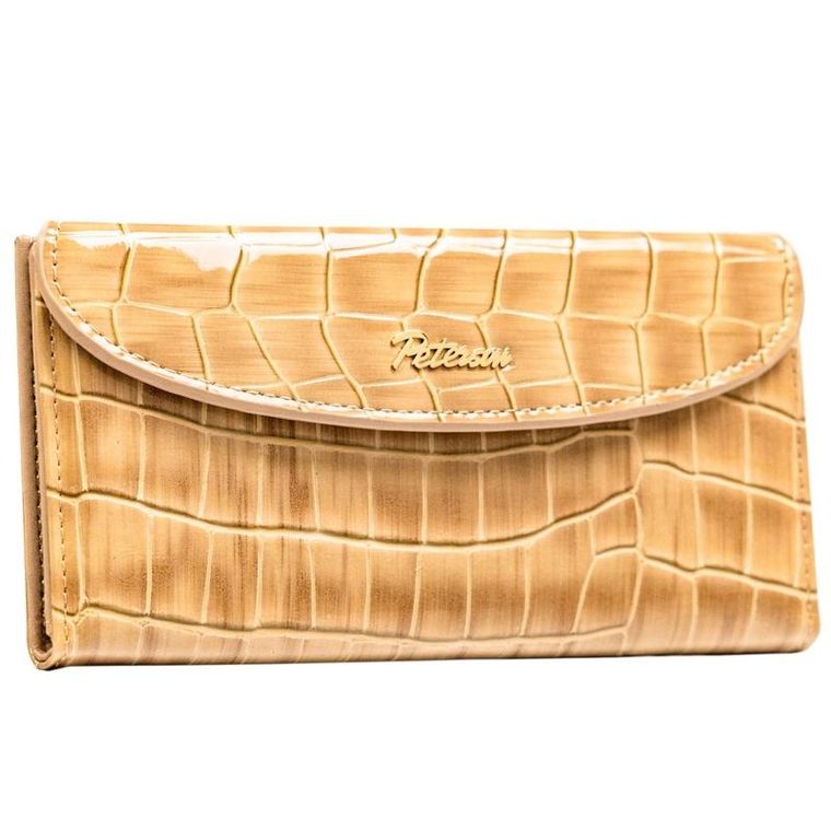 Portfel, beżowy, skóra ekologiczna, Peterson