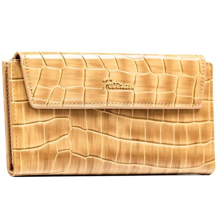 Portfel, beżowy, skóra ekologiczna, Peterson