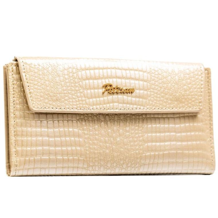 Portfel, beżowy, skóra ekologiczna, Peterson