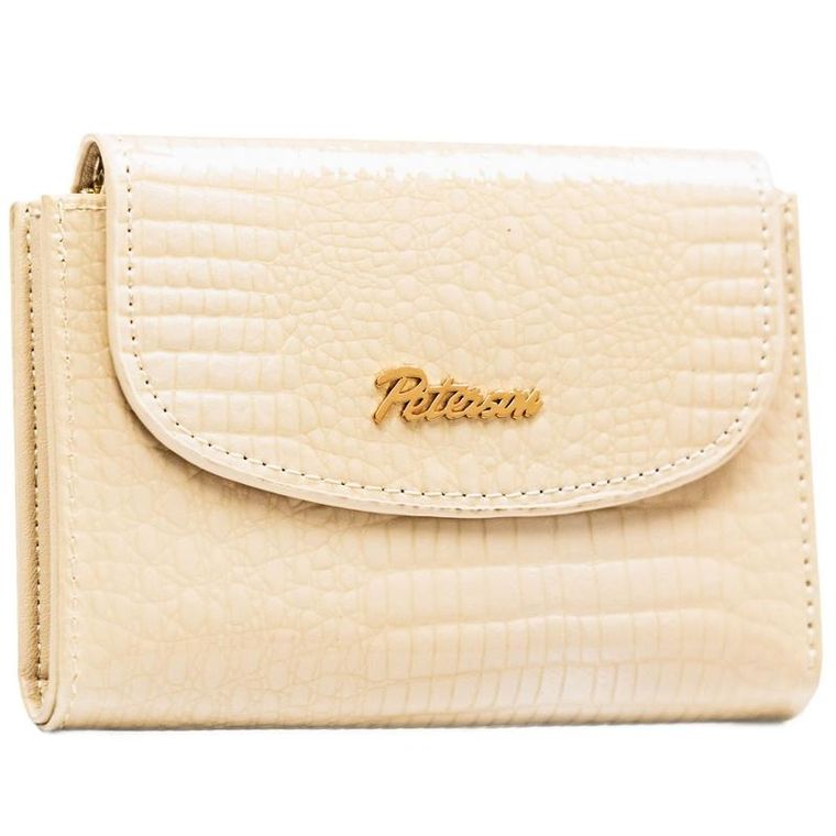 Portfel, beżowy, skóra ekologiczna, Peterson